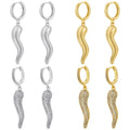 Italian Horn Hoop Earrings Fashion Jewelry Earrings Vintage Fashion Punk for Women Girls Gifts Earrings Daily Life Accessories