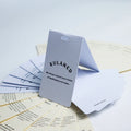 Custom Clothing Folded Tag Garment Folding Hanging Label Foldable Hang Tag With Swing Hangtags