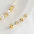 Brass Spacer Beads Plating 18K Butterfly Flower Shape Jewelry Accessories Pentagram Separate Beads Jewelry Making Findings