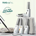 Nailpop Classic Glitter Reflective UV Gel Polish Set Shiny Gold Silver Black White Swirl Manicure Design 8ml Nail Art Cat Eye