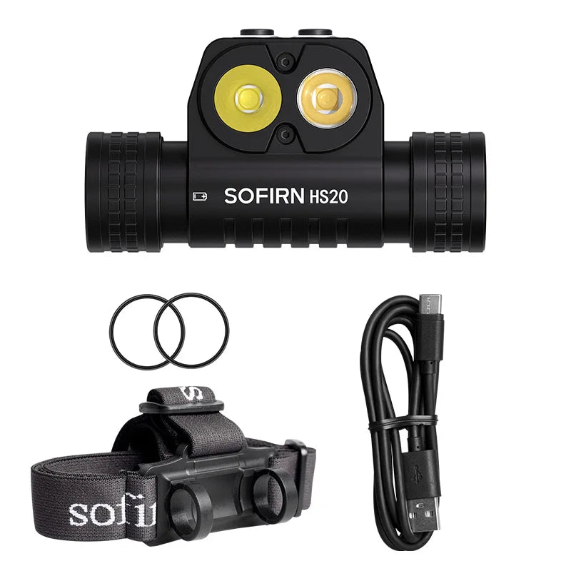 High Power 2700lm Waterproof Outdoor Dual LED Headlamp Aluminum Alloy 18650 Rechargeable Work Camp Light