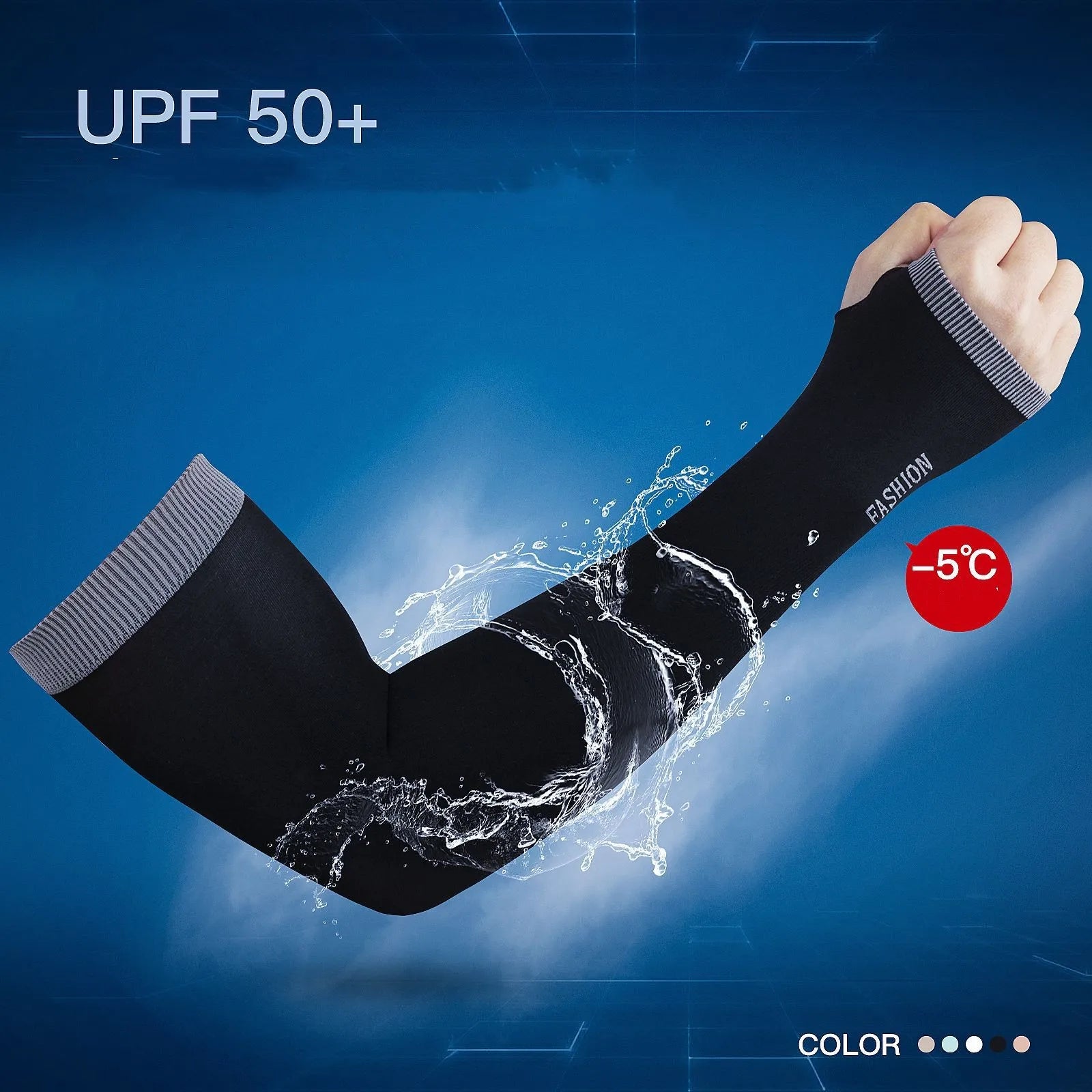 Hot Sale Custom Summer Outdoors Cycling Anti-ultraviolet Sunscreen Cooling Ice Arm Sleeve