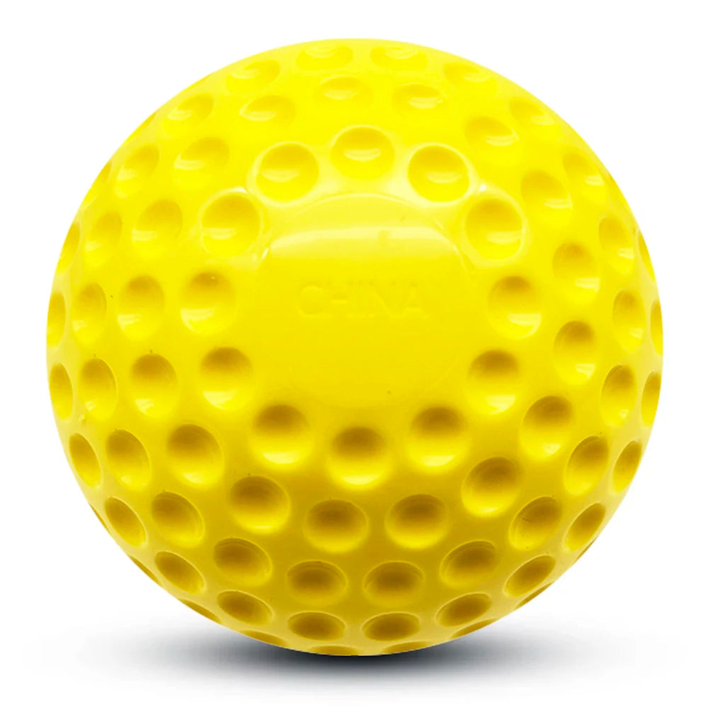 Yellow 12 Inch Solid PU Impact Resistant Softballs Customizable Printing for Fielding Hitting Pitching Training-Kenko Softball