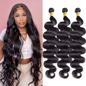 100% Virgin Brazilian Human Hair Double Drawn Machine Double Weft Hair Weaving Extensions Bundles