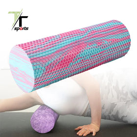TTSPORTS Natural EVA Yoga Shaft Pilates Fitness Solid Muscle Relax Yoga Foam Roller