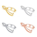 10pcs/lot 925 Sterling Silver Pinch Clip Bail Bead Pendant Connector for Diy Necklace Accessory