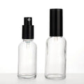 10ml 20ml 30ml 50ml Cosmetic Transparent Essential Spray Bottles Mist with Black Mist Sprayer