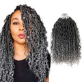 River Locs Synthetic Crochet Braids Hair Passion Twist River Goddess Ombre Braiding Hair Extension Brown Faux Locs With Curly