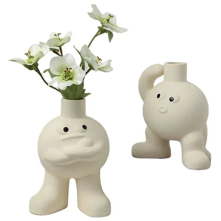 Creative Ceramic Porcelain Vases Flower Floral Organ Cute Vase for Home Decoration Ceramic Vases