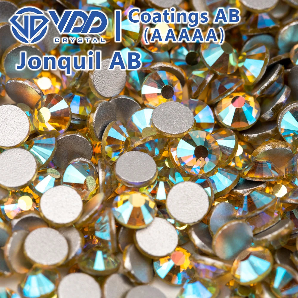 VDD 093 Jonquil AB SS4-SS30 High Quality Glass Rhinestones Crystals Glitter Strass Flat Back Stones Nail Art Craft Decorations