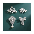 Brooch Jewelry Wholesale Elegant Luxury Zirconia Diamond Pearl Full Paved Fashion Brooch Jewelry for Party
