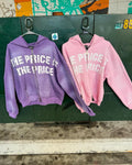 OEM Streetwear Custom logo 360 480 500gsm Silk-screen Terry All Over Printing Rhinestone Distressed Boxy Cropped Zipper Hoodies
