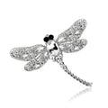 Colorful Rhinestone Jewelry Brooch Gold Metal Insect Dragonfly Rhinestone Brooch Animal Brooch Pin