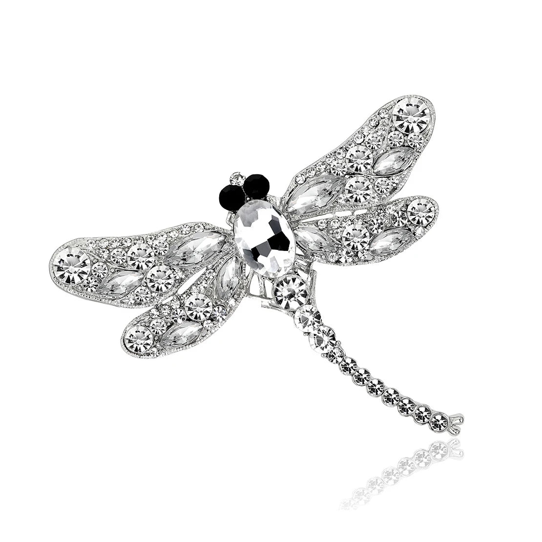 Colorful Rhinestone Jewelry Brooch Gold Metal Insect Dragonfly Rhinestone Brooch Animal Brooch Pin