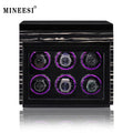 MINEESI Luxury Automatic Wooden Watch Winder 2/3/4/6/8 Watches Storage Box Protective Mechanical Automatic Chain Storage Case