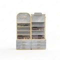 Wholesale SUNDO Perfume Display Cabinet J-jdc-032 Dark Brown Beauty Salon Handmade Makeup Accessories Storage Customizable Color