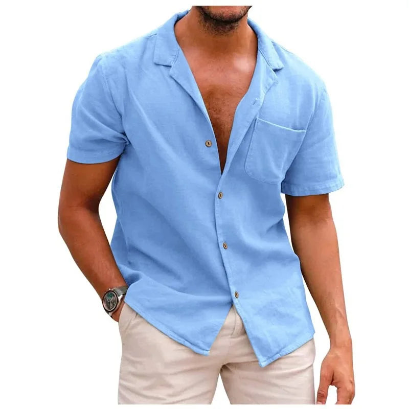 2022 Factory Wholesale Mens Linen Shirts Quality Linen Shirts Fashion Shirt