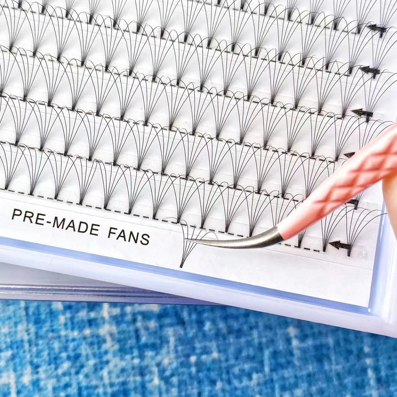 Premade 5D Fans Eyelashes 0.07 0.10 C 8-15 mm Short Stem Big Sale Warehouse Lashes
