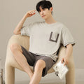 Wholesale Men Pyjamas Sets Modal Summer Casual T-shirt Shorts Male Short Sleeve Sleeping Clothes Pajamas