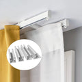 Single-rod Thickened Aluminum Alloy Curtain Rod Silent and Smooth Bracket Curtain Track Customized Aluminum Profiles