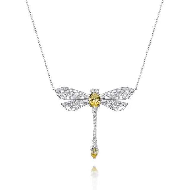 Dragonfly Jewelry Gifts S925 Sterling Silver Dragonfly Pendant Necklace for Women
