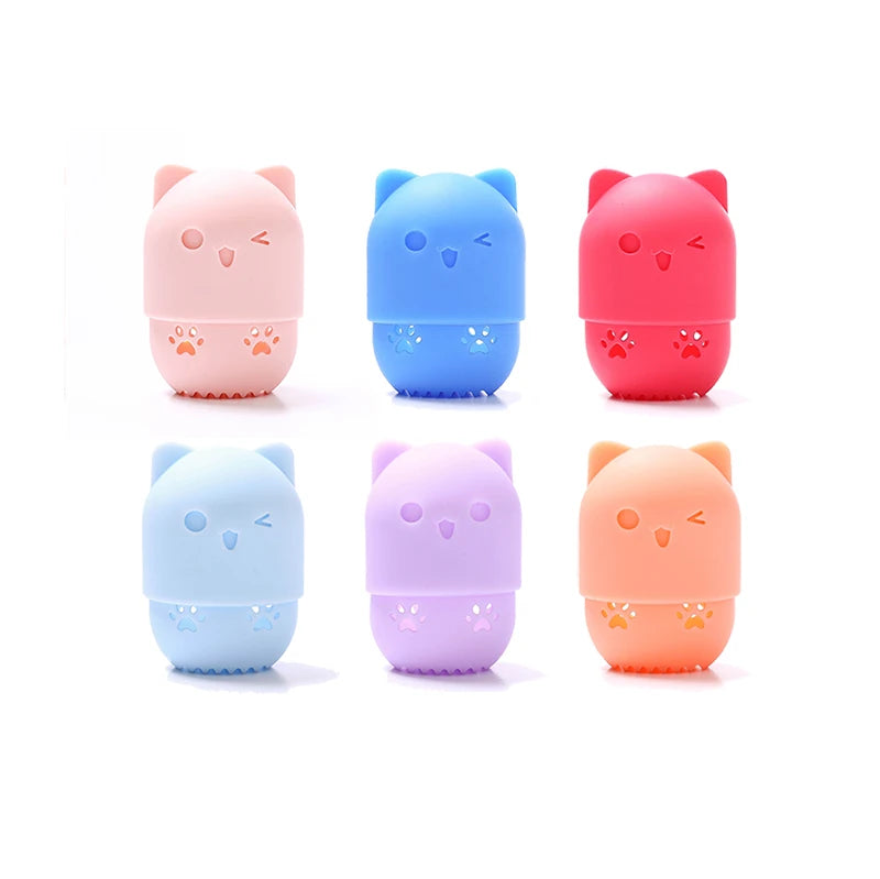 Best Sell Cheap Detachable Soft Silicone Makeup Sponge Drying Holder Washable Carrying Case Makeup Egg Container