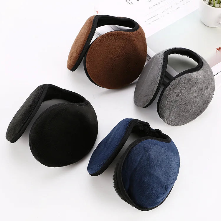 Unisex Winter Ear Muffs Solid Soft Plush Wraparound Earmuffs Comfortable Ear Protector Warmer