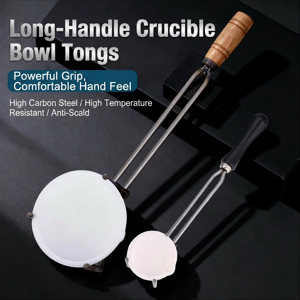 STRONG OSTRICH Quartz Graphite Bowl Clamp Melting Gold and Silver Jewelry Crucible Pliers