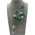 Sewn Flowers Pattern and Pendants Tassels Beads Patches Clothing Accessories