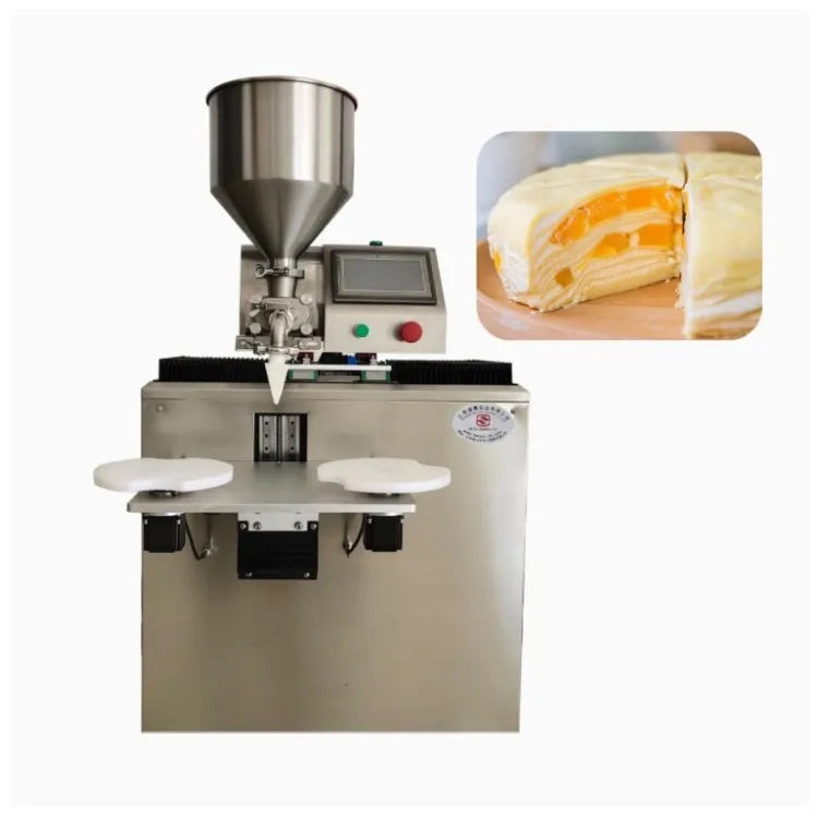 Automatic Birthday Cake Icing Frosting Machine Party Cake Decoration Machine for Shop Use Cake Spreading Coating Machine