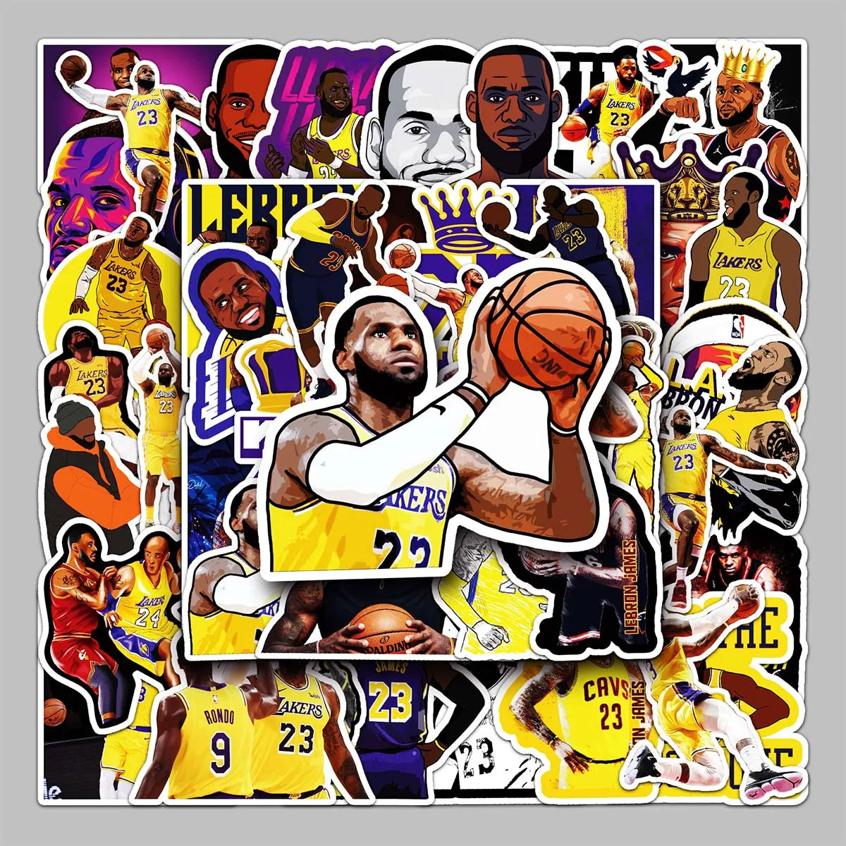 50PCS Factory Wholesale Creative Personality Sports Star Peripheral James Stickers Ji Luggage Ledger Scooter Headset Stickers