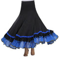 New 360 Degree Curved Ruffle Stringy Selvedge Edge International Modern Ballroom Dance Practice Performance Skirt for Adult