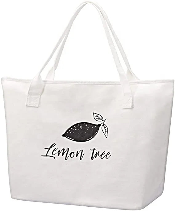 Ruthbag Women's Long-Handle Reusable Canvas Tote Bag Animal Prints Shoulder Strap Medium Size for School Office Picnics Travel