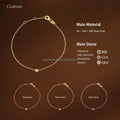 Simple Design 18k Solid Yellow Gold Natural Diamond Bracelet Fashionable Jewelry Women Children's Party Engagement Featuring