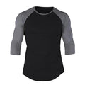 Custom Fitness Sport Wear Men Color Matching Short Sleeved Striped Color Contrast Casual Wear for Men Cotton Fitness Men Clothin