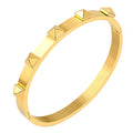 Waterproof Stainless Steel 18K Gold Plated Rivet Pyramid Charm Bracelets Bangles for Women Wedding Jewelry Gift
