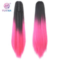 Ombre Long Silk Fiber Futura Heat Resistant Claw Clips in Synthetic Ponytails Hair Extensions