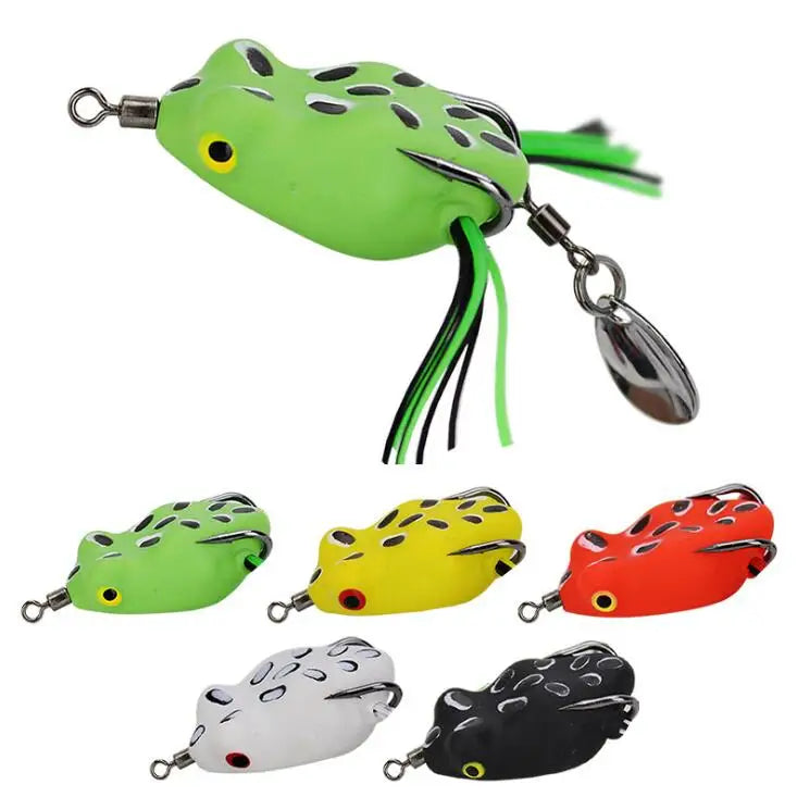 WEIHE Mini Soft Frog 32mm 5.5g Snakehead Lure Topwater Simulation Soft Frog Fishing Bait Floating Lifelike Soft Fishing Lure