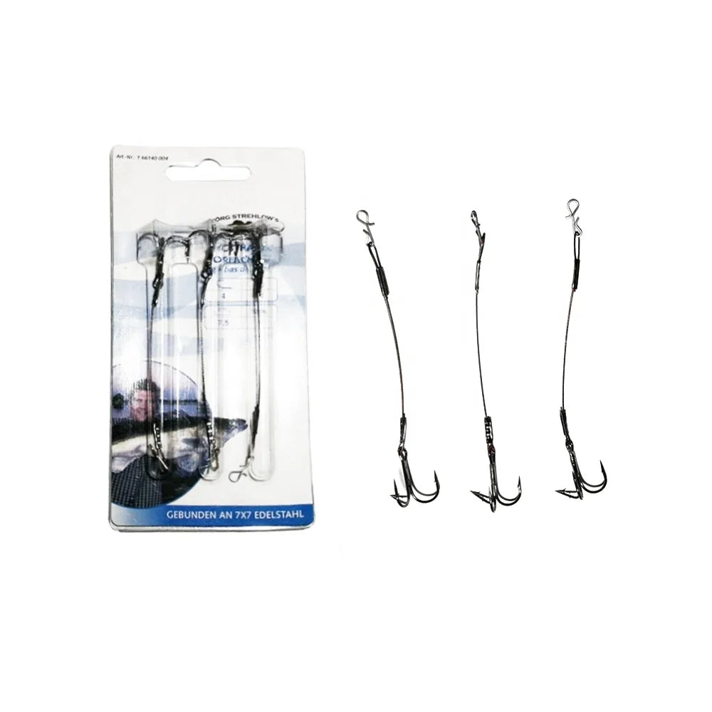 Selco Fishing Tackle Rubber Lure Stingers Rig Soft Lure Wire Traces Fishing Stinger Wire Leader
