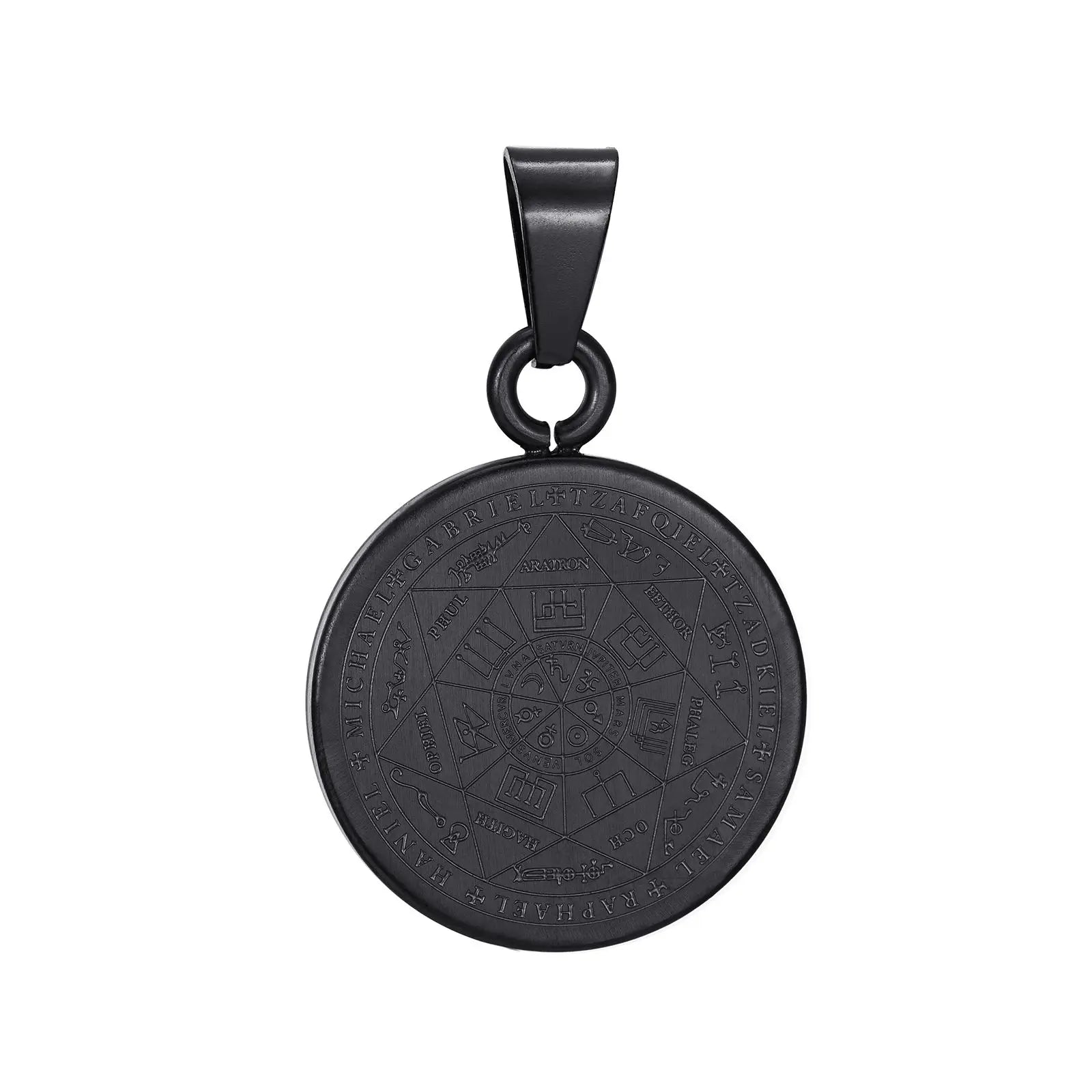 2022 New Spiritual Fashion Personality Black Rune Hexagram Pendant Jewelry for Man and Boys
