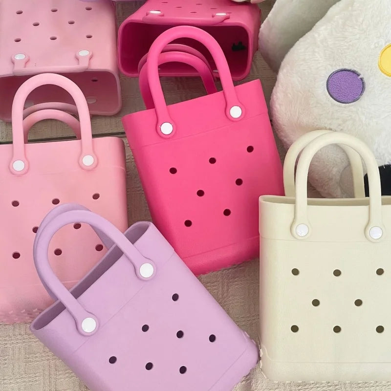 2024 Global Bestseller Rubber Handbag Fashion Waterproof Eva Beach Bag Silicone Baby Bag Small Beach Tote Bag