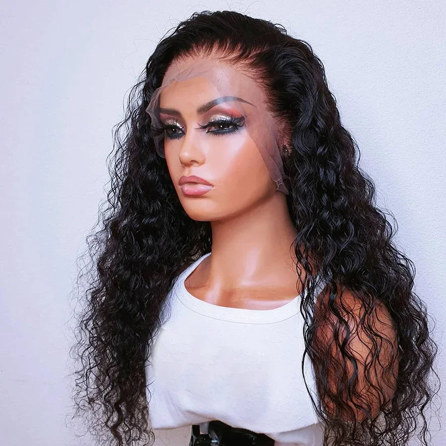 100% Virgin Brazilian HD Full Lace Front Wigs Deep Wave 13x4 13*6 Lace Straight Style Hair Extensions for Women
