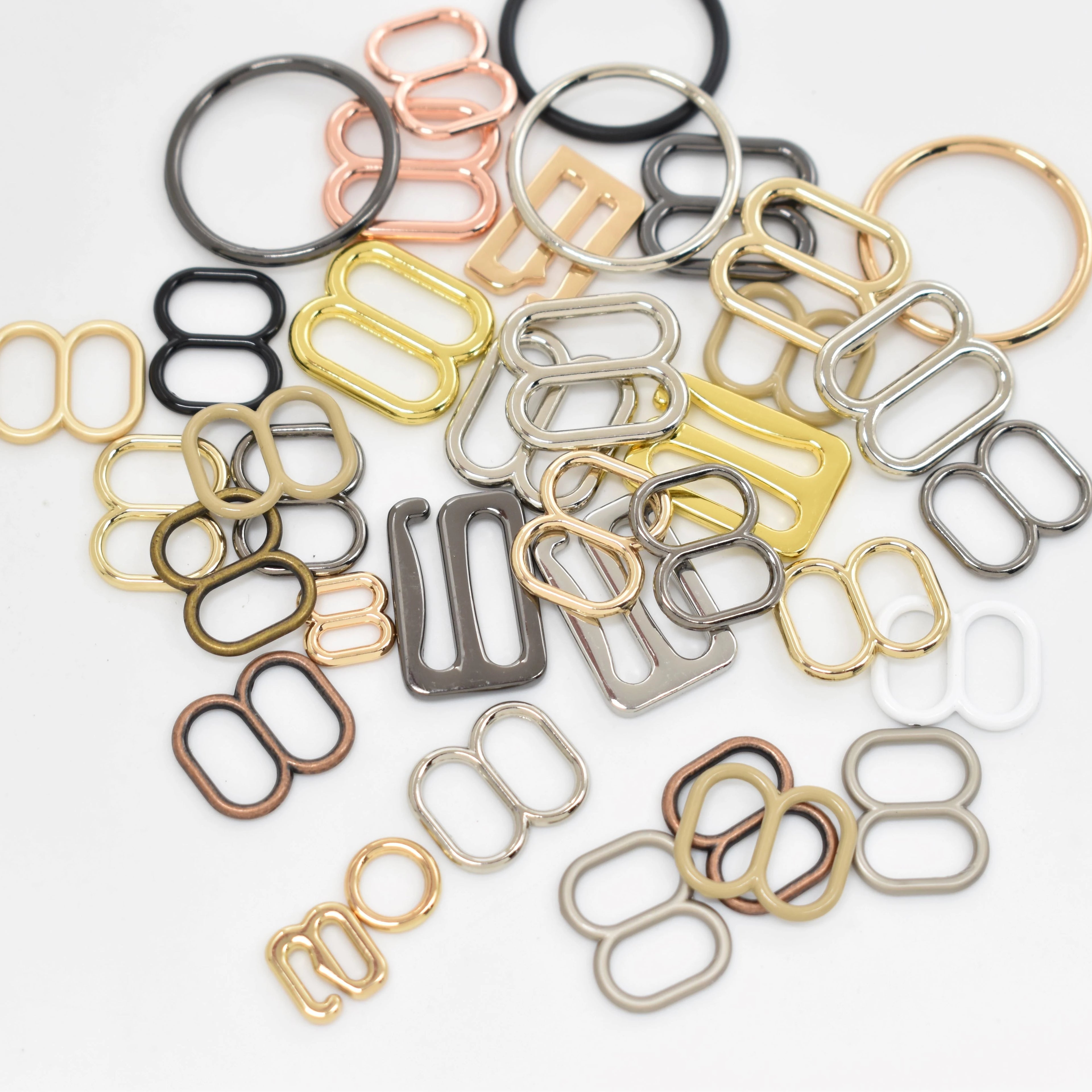 Hooks 8 Sliders Buckle O Rings G Buckle Swimwear Alloy Metal Underwear Adjustment Buckle