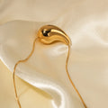 Charm Chic Elegant Collar Jewelry Non Tarnish Free 18k Gold Plated Tear Drop Pendant Necklace for Women