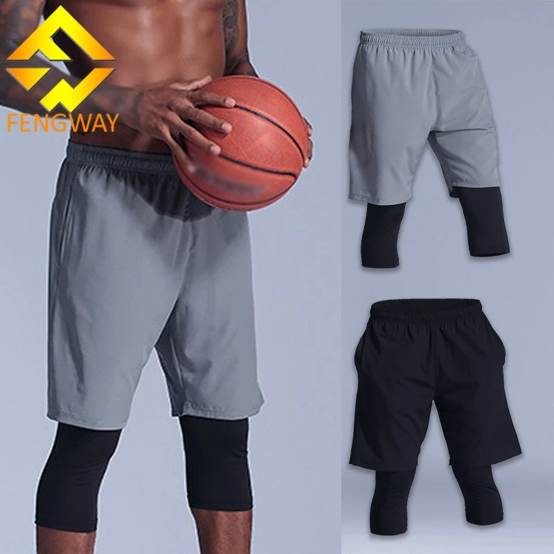 Men's Custom Logo High Elastic Gym Shorts 2-in-1 Workout Activewear for Basketball Running Jogging Casual Style