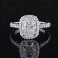 Starsgem Cushion DEF Moissanite Wedding Band White 14k Solid Gold Moissanite Woman Ring