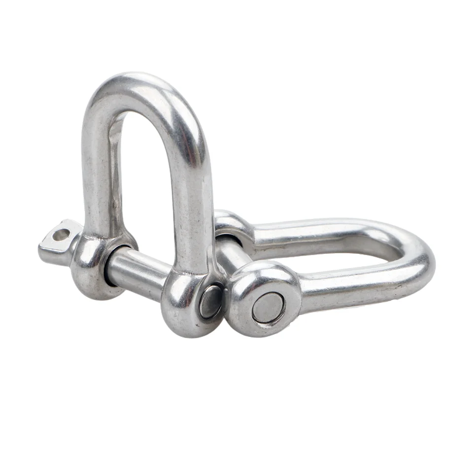 D Shackles Factory 304 201 Galvanized Stainless Steel Guangdong Foshan Silver Stainless Steel European Type Large Dee Shackle Ss