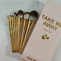 Gracedo 7PCS High Quality Personalised Face Makeup Brush Set with Wood Handle Synthetic Hair Case