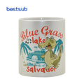 BestSub Wholesale Custom Sublimation Blanks 11oz Personalised Ceramic Heated Coated Glittering Coffee Mugs Pearl White