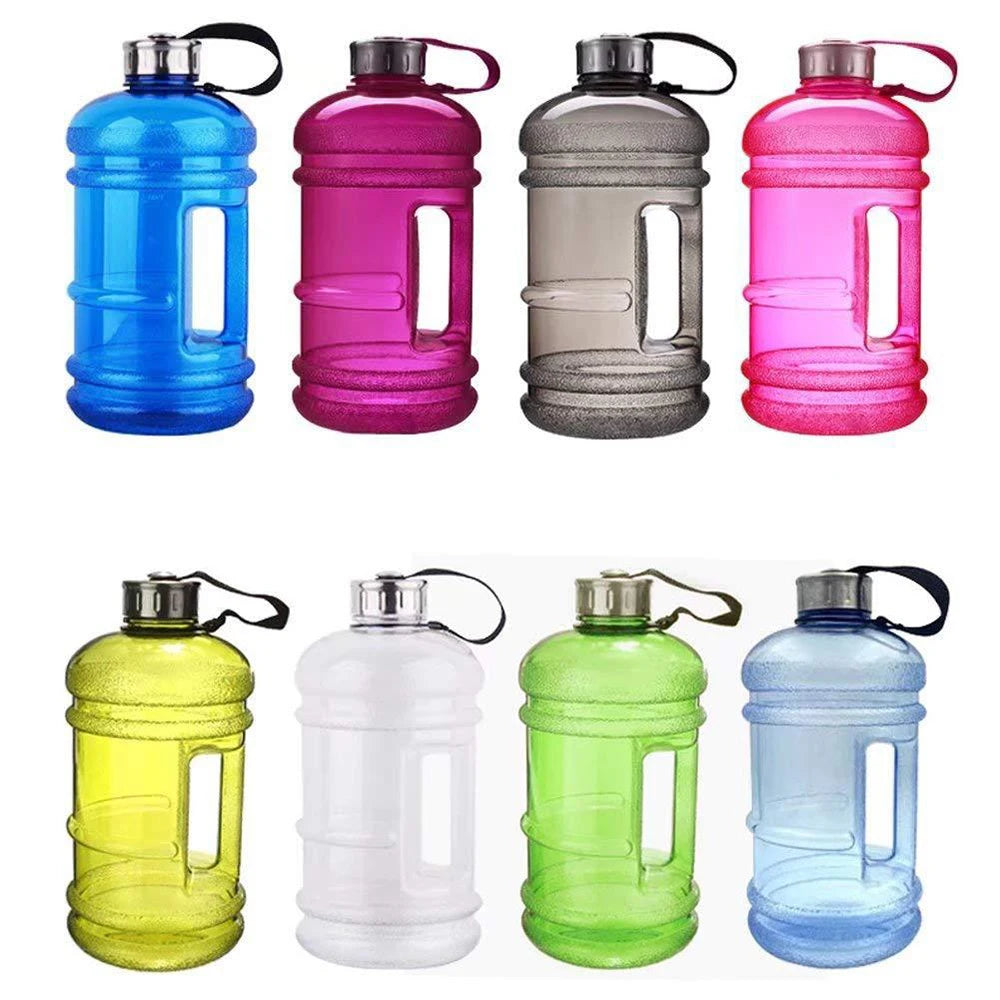 Custom Logo 2.2L Half Gallon Leak Proof BPA Free Gym Outdoor Sports Fitness Plastic PETG Jug Water Bottle With Handle